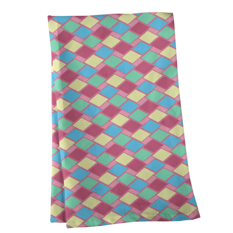 Mcguigan Tea Towel Kitchen Towel, Cotton Twill, Pink/Green