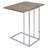 Weathered Oak and Chrome Side Table