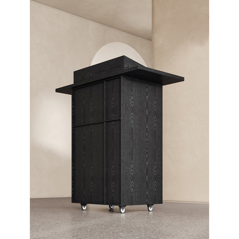 45.67" Black Standard Manufactured Reception Desk