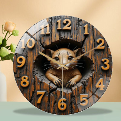 Horloge murale rétro en bois rétro