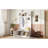 Hall Tree With Storage Shoe Bench For Entryway And Hallway, 4-In-1 Design Coat Racks With Hooks For Living Room, White