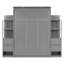Lit escamotable double pleine grandeur avec tablettes, tiroirs et lumières DEL, gris-829372508-1066298647