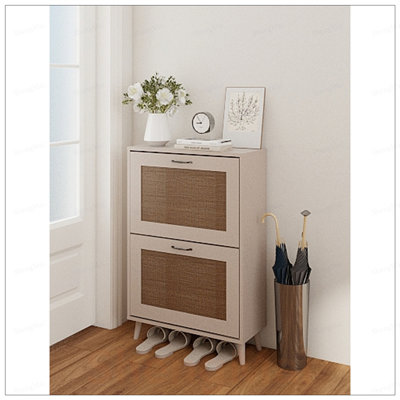 2-Tier Shoe Rack for Entryway - Stable and Spacious Shoe Storage Organizer, Easy Access Design, Holds Up to 12 Pairs