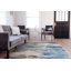 Tapis bleu clair tissé à la machine à motif abstrait Keimar-24431693