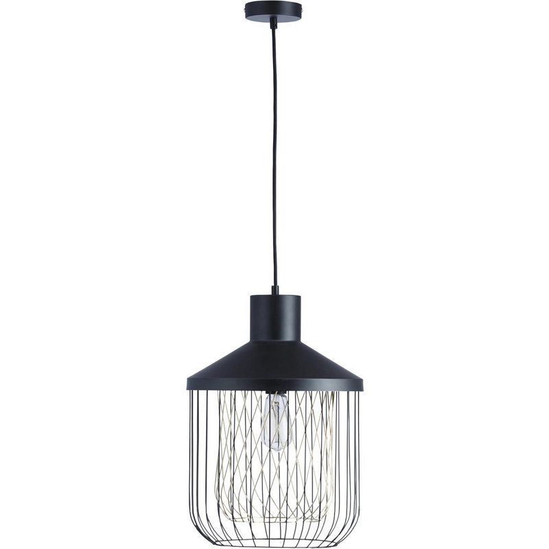Matz 1 - Light Jar Pendant, Black/gold, Black