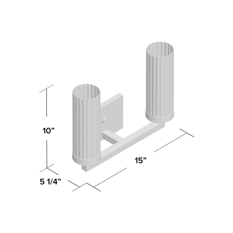 Éclairage pour meuble-lavabo 2 lumières Karns