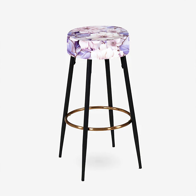 Ensemble de 2 tabourets de bar Ethereal Floral Elegance Victorian