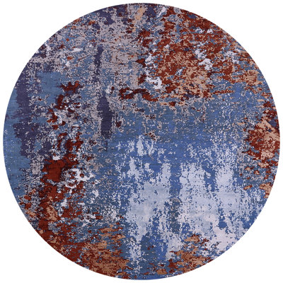 Tapis brun / bleu