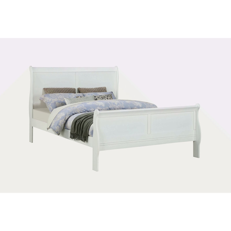 Lit en bois massif Louis Phillipe, Grand lit