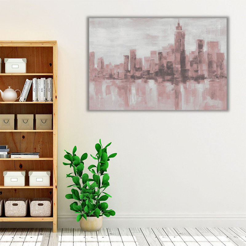 «Misty Day in Manhattan», reproduction d'art sur toile, H 12 po x l 18 po