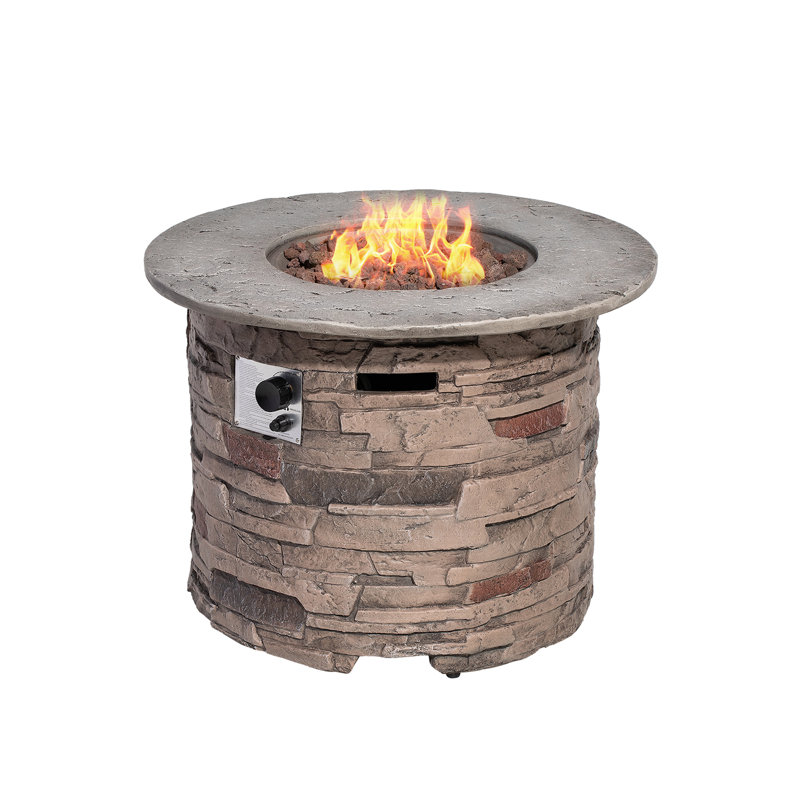 Table de foyer d'extérieur au propane en béton Loon Peak®