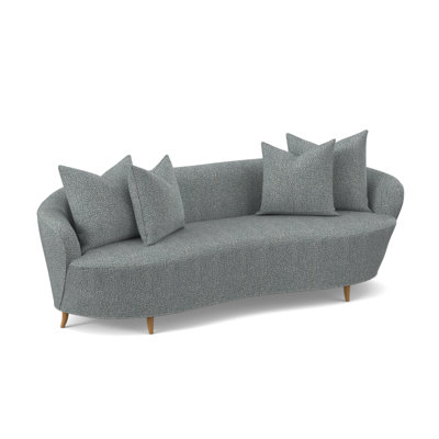 Boomerang Boucle and Velvet Sofa