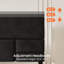 Lit plateforme King Size avec tête de lit ajustable et tiroirs de rangement, noir-136845442-136845444