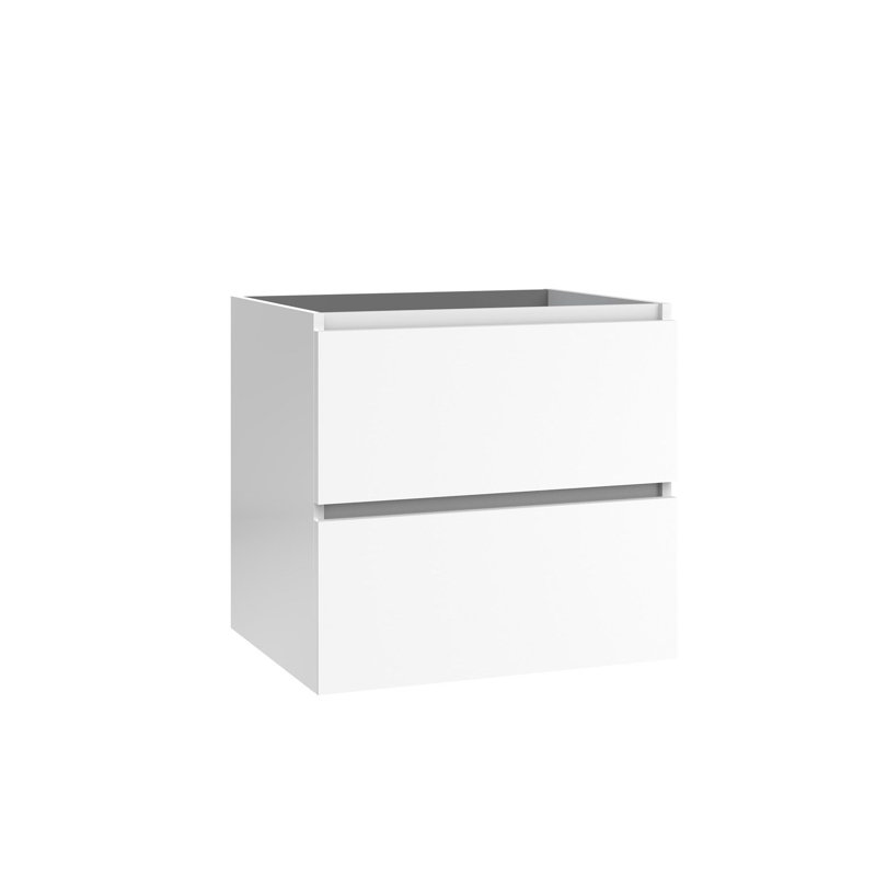 Flora 23.2" Wall Mounted Single Vanity Base Only, Glossy White