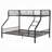 ACME Caius Bunk Bed (Twin XL/Queen), Gunmetal