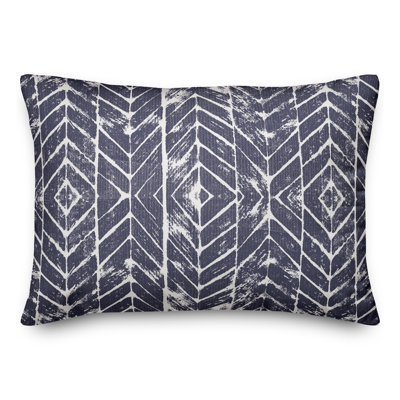 Housse et insert de coussin rectangulaire d'extérieur Distress Chevron 16