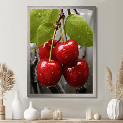 Red Cherry Tree Explosion 3 - art mural cerise