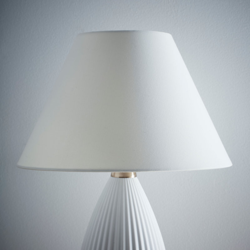 Linen Cone Lamp Shade ( Uno ), Cream, 15cm H x 25cm W x 25cm D