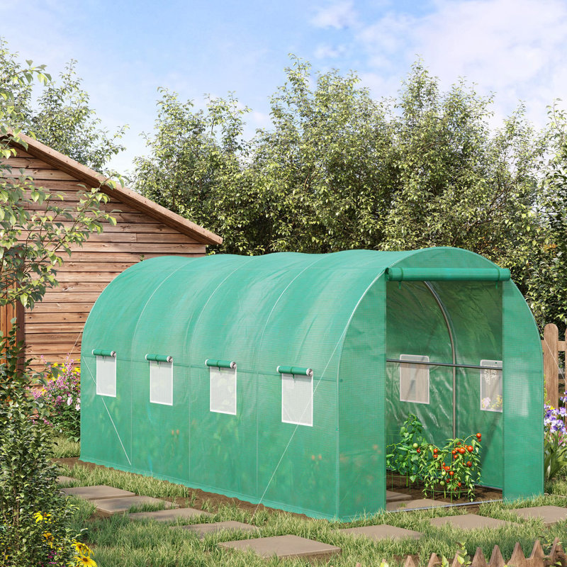 Serre de 15 pi x 7 pi pour la cour arrière, transformez votre maison en une serre robuste