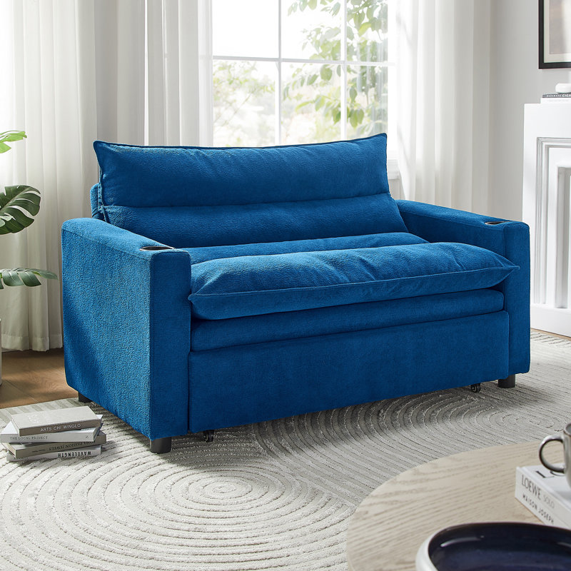 Convertible Sofa Bed, Blue