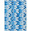 3' X 5' Sky Blue Denim Blue And Ivory Abstract Washable Indoor Outdoor Area Rug