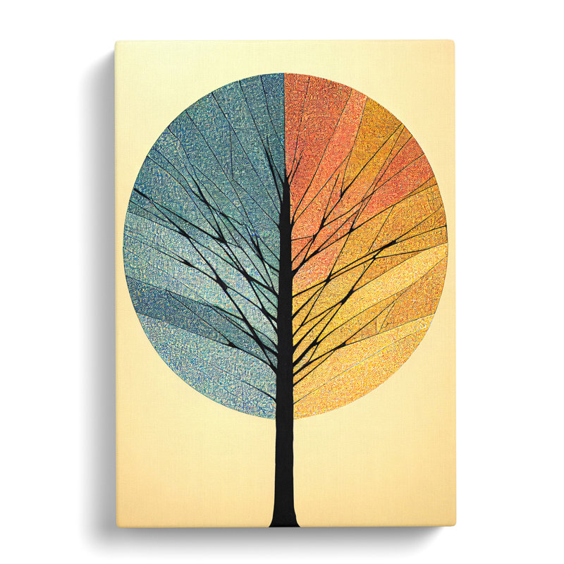 CAN-V0523-2555X Tree Design Vol.3 - Wrapped Canvas Print, No frame, 50cm H x 35cm W x 3cm D