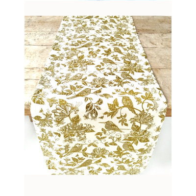 French Home Honeysuckle Table Runner - Chartreuse