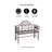 43.5 " W Metal Outdoor Garden Bench
