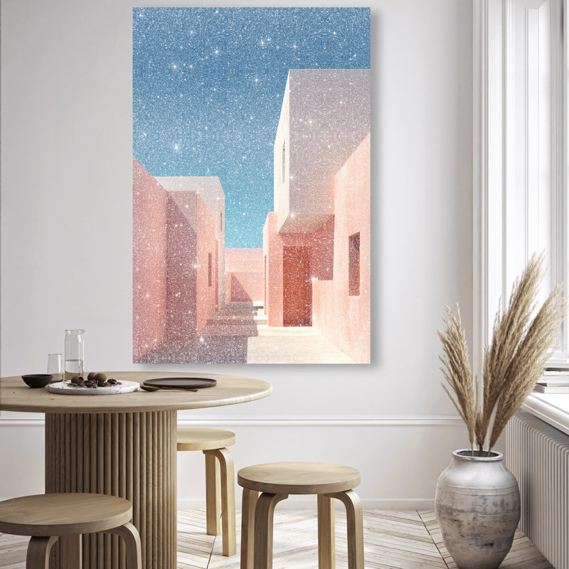 Structured Pink I Print by Oliver Gal, 15"H x 10"W, Gallery Wrapped
