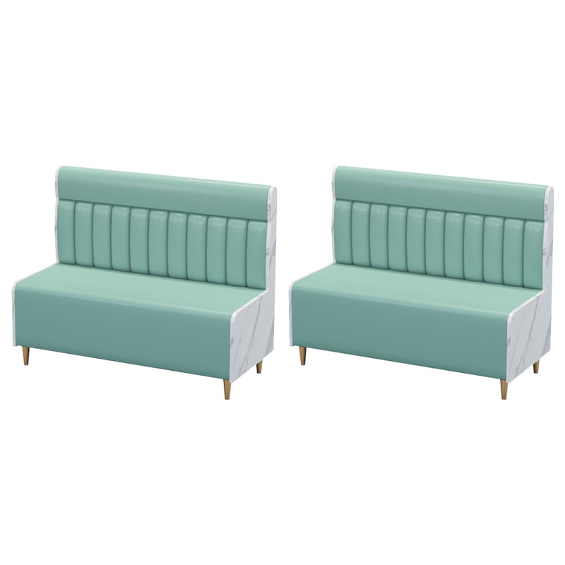 Banc rembourré en similicuir Light Luxury Cafe, Turquoise clair