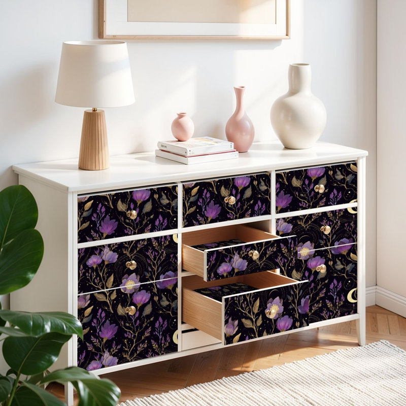 Papier de contact à peler et coller avec tissu de rose de jardin céleste céleste autocollant et amovible 118 po (300 cm)
