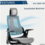 Fauteuil président ergonomique Mobili LUX, gris