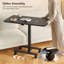 Table de bout pneumatique en forme de C à hauteur réglable avec rallonge pliable et roulettes verrouillables-126618691