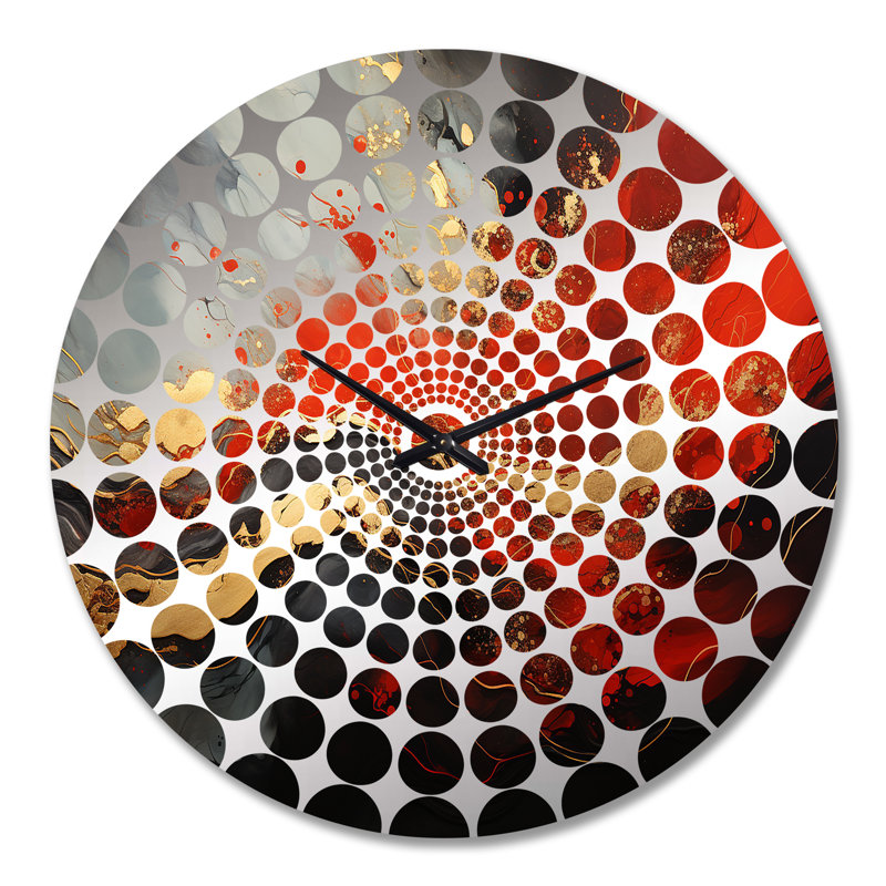 Raionna - Horloge murale peinture abstraite, Très grand