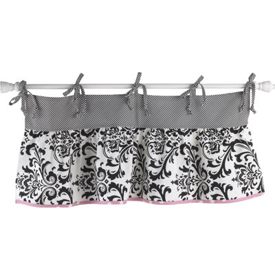 Girly Cotton Damask Tailored Window Valance