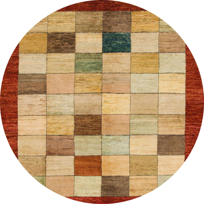 Abstract Indoor Rug, Round 4'