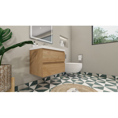 Cavaliere Single Bathroom Vanity with Acrylic Top