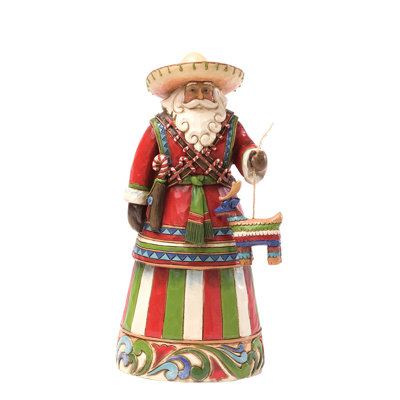 Jim Shore Heartwood Creek Christmas Around the World Mexican Santa Figurine 7.25 Inch