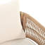 Mobilier de jardin beige avec une grande capacité de charge et de la décoloration - Coussins - 4 pièces Housses de patio et solides