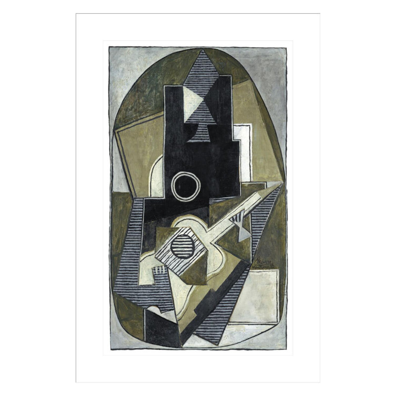 «L'Homme a la Guitare» par Pablo Picasso, impression giclée sur cadre, H 29,5 po x l 20,18 po