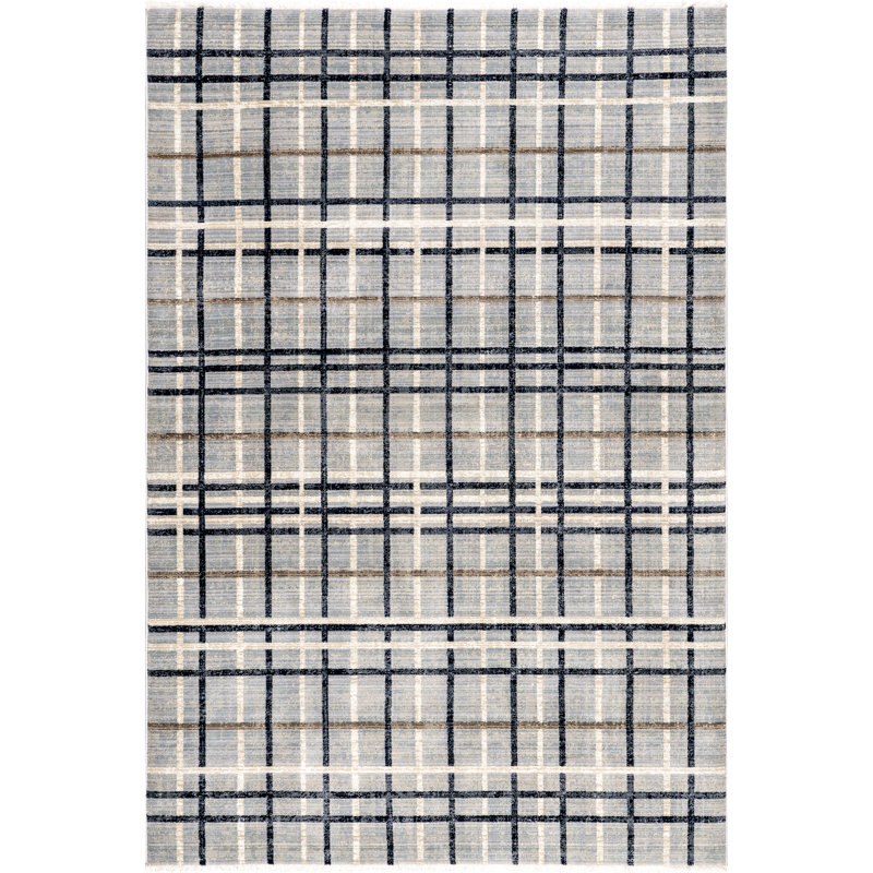 Abilene Rustic Plaid Area Rug, Rectangle 4' x 6'4"
