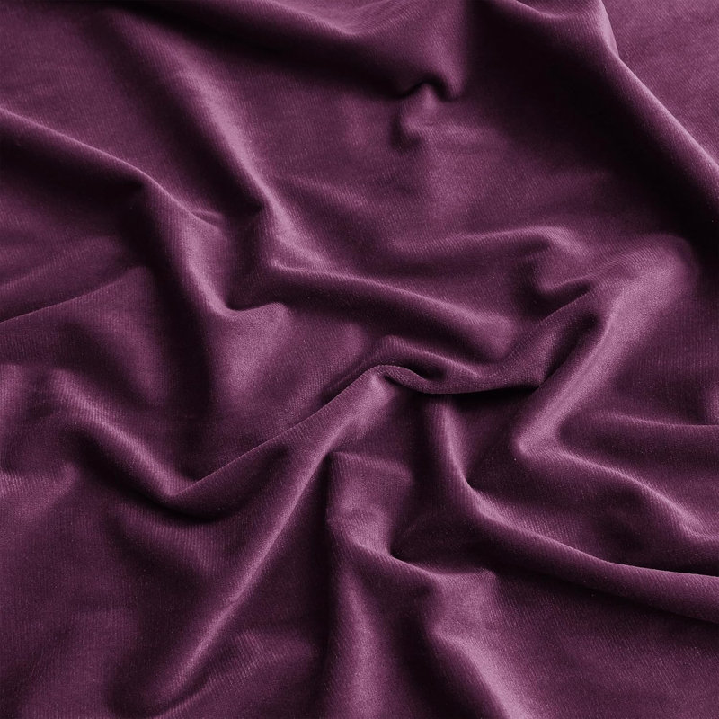 Aleria Velvet Room Darkening Curtain Pair, 52" W x 120" L, Purple