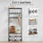 Entryway Hall Tree with Shoe Rack in Metal - 25-Inch Freestanding Coat Rack with Hooks for Hallway or Bathroom