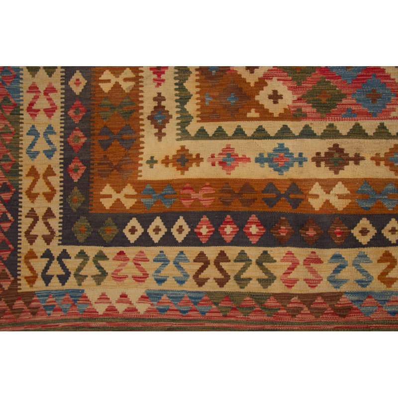 Geometric Wool Hand Woven 295cm X 505cm Area Rug