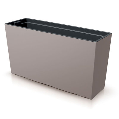 URBI Elegance Rectangular Medium Flower Planter Pot Garden Trough Case with Insert