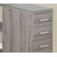 Bureau d'ordinateur contemporain en L avec configuration à gauche ou à droite, tiroirs de rangement et structure en métal gris pour un bureau à domicile moderne-1958726993