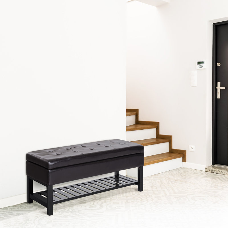 Banc de rangement pour chaussures Vanwagoner, Brun