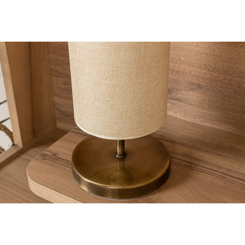Lampe de table brune 12,6 po Halesowen, Blanc