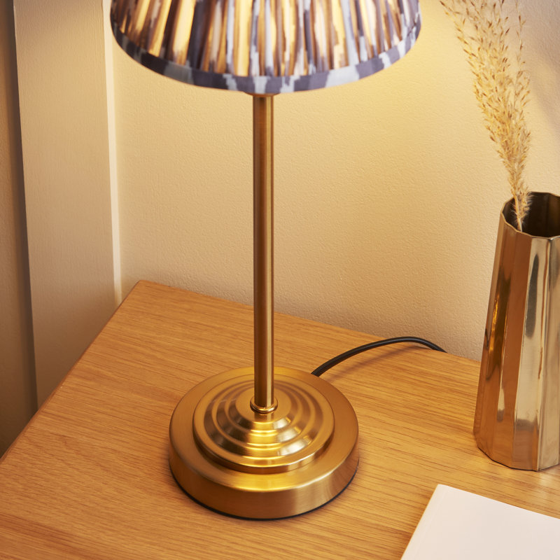Rory Table Lamp 16cm Shade, Gold, Grey