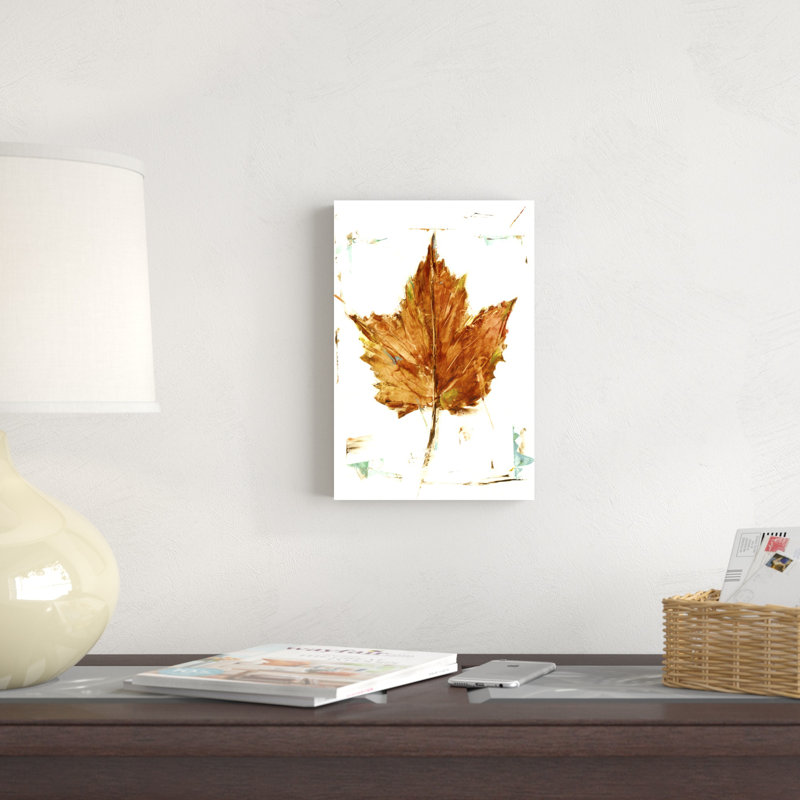 Étude de feuilles d'automne I, H 12 po x l 8 po